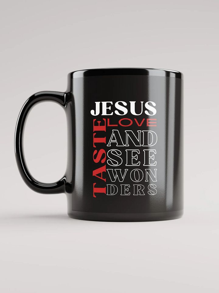 Taste JESUS Love Black Gloss Ceramic Mug product image (1)