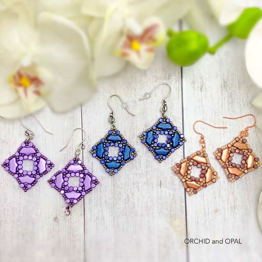 Digital Beading Pattern – Ravenna Mosaic Beaded Earrings product image (5)