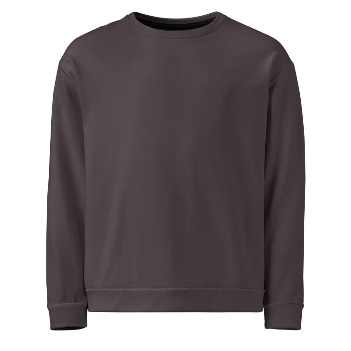 Plain Dark Brown True Summer Unisex Recycled Polyester Heavyweight Premium Sweatshirt by Treasure Pie product image (1)