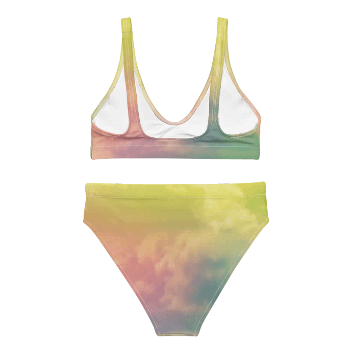 Blur cloud rainbow Design High Waisted Bikini - V12 product image (1)
