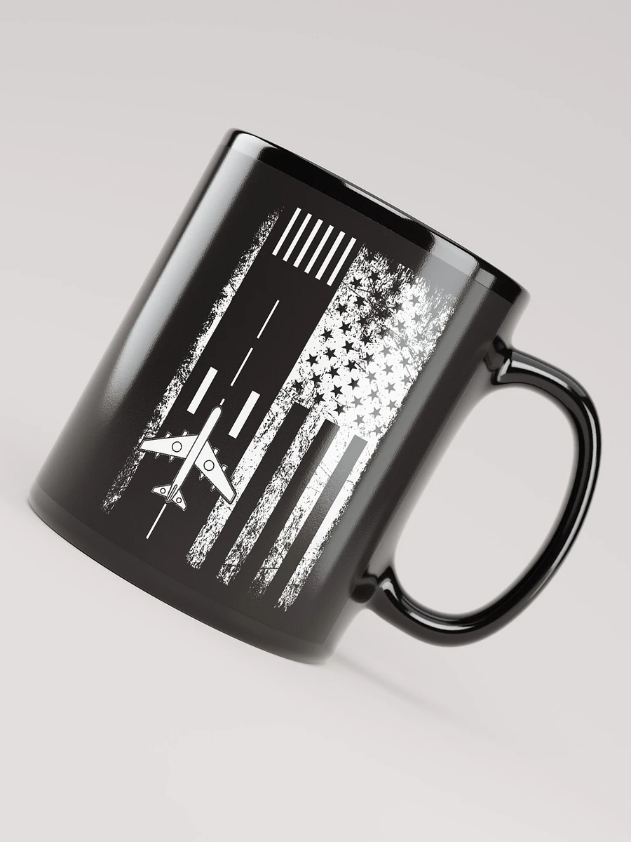 Airplane Runway American Flag mug product image (4)