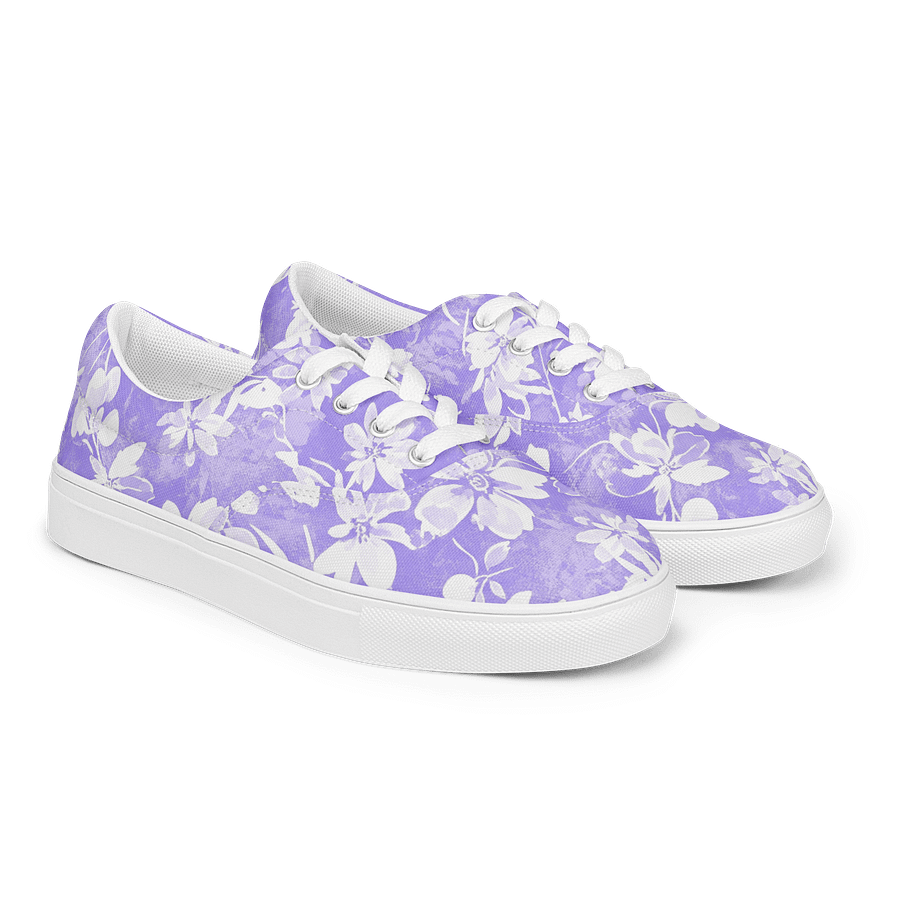 Floral Delight Lace-Up Canvas Shoes product image (5)