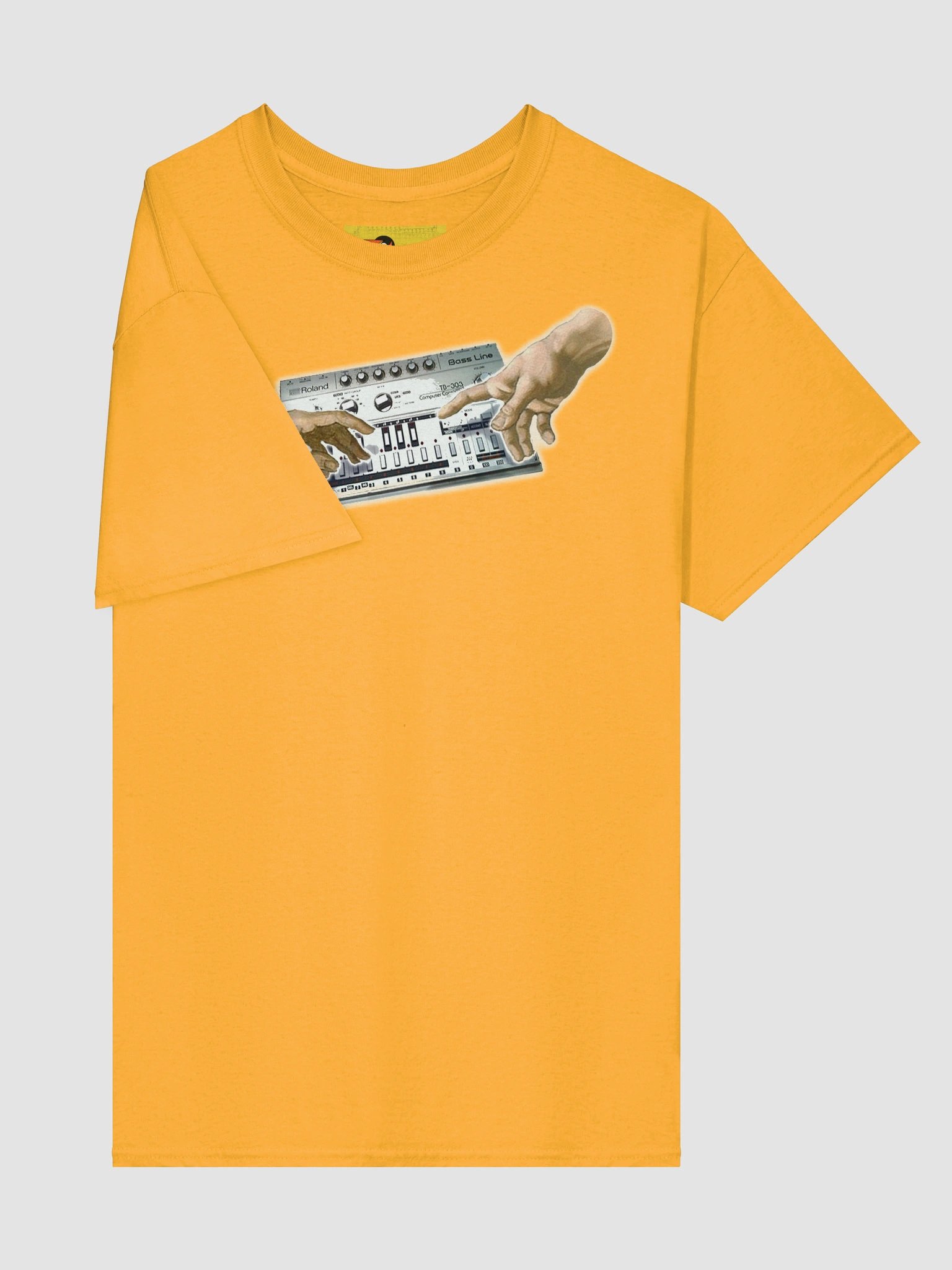 The creation of Roland TB303, classic synth Tribute by Frank Fonik, Techno EDM Unisex t-shirt product image (24)