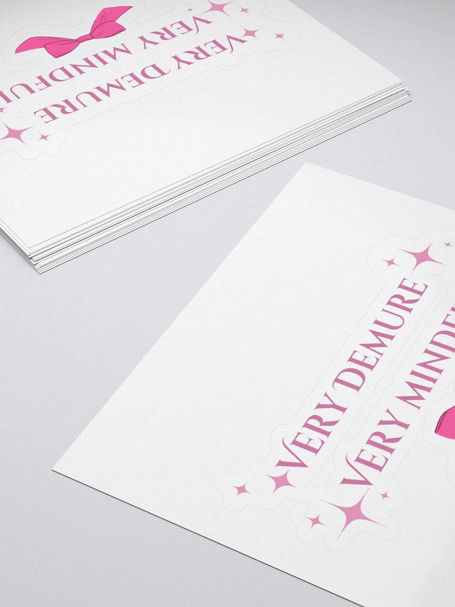 Sparkling Very Demure Kiss Cut Stickers product image (4)