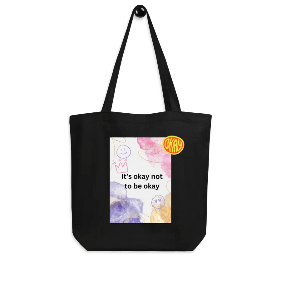 Black Tote Bag With Quote product image (7)