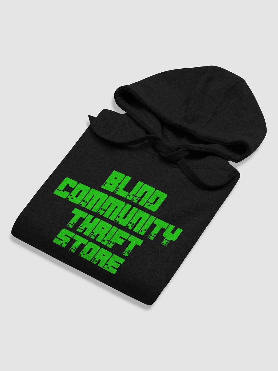 Blind Community Thrift Store Hoodie with Green New Braille Logo product image (61)
