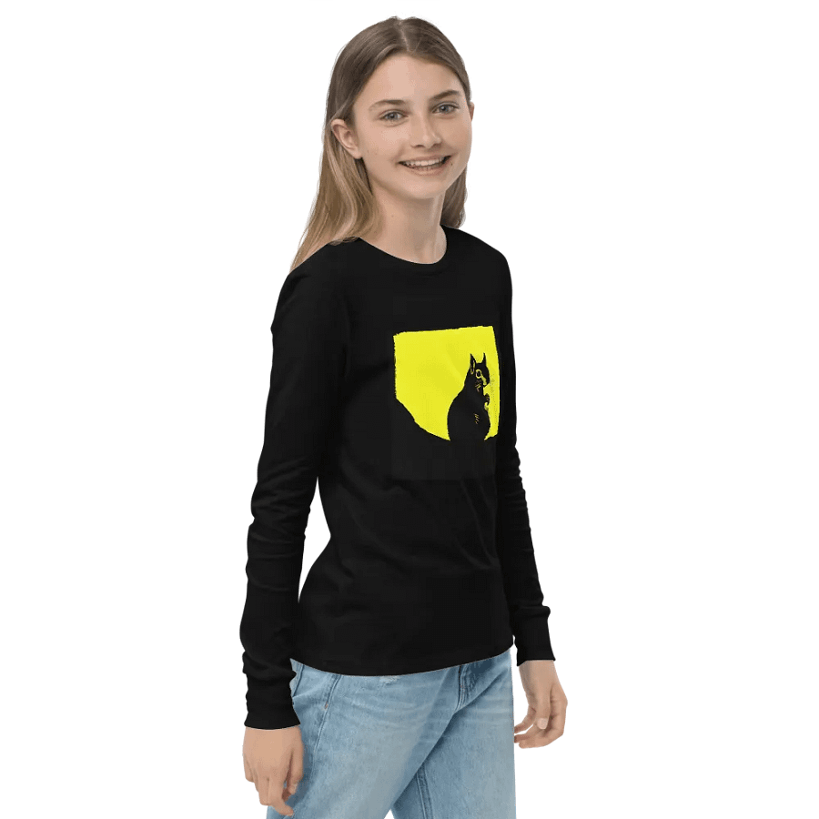 Squirrel Silhouette Sunshine Youth Long Sleeve T-Shirt product image (4)