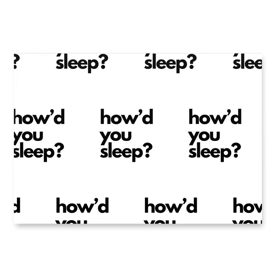 How'd You Sleep Wrapping Paper product image (3)