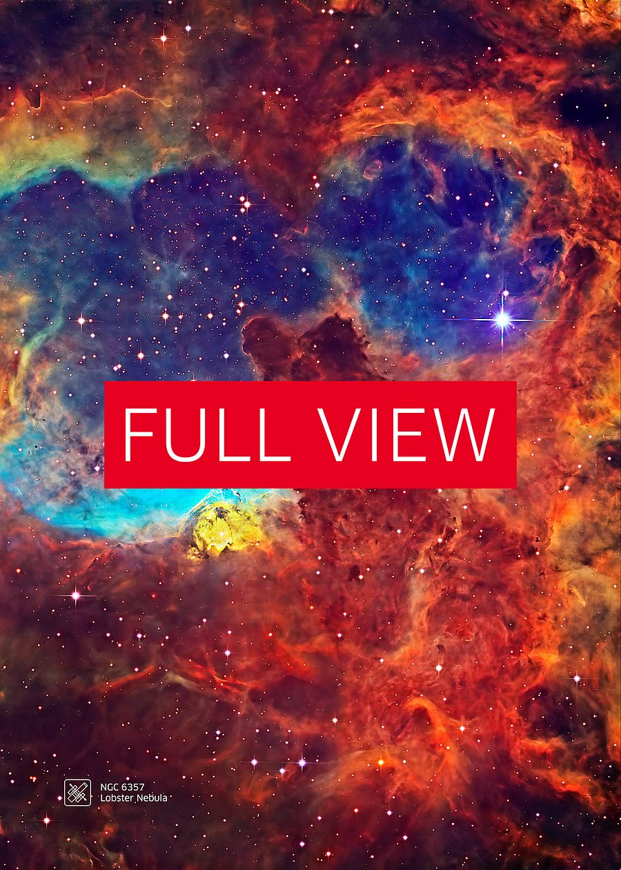 Lobster Nebula, NGC 6357, NASA Hubble Space Telescope — Hi-Res Space poster, science poster, space photo product image (5)