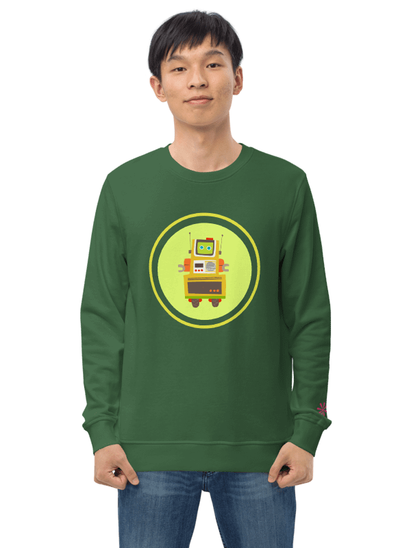 Bungalow the Atomic Robot - Organic Sweatshirt Green and Yellow product image (1)