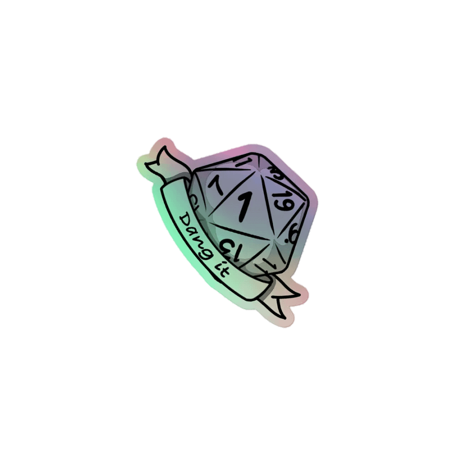 Dang It - Critical Fail Holographic Sticker product image (1)