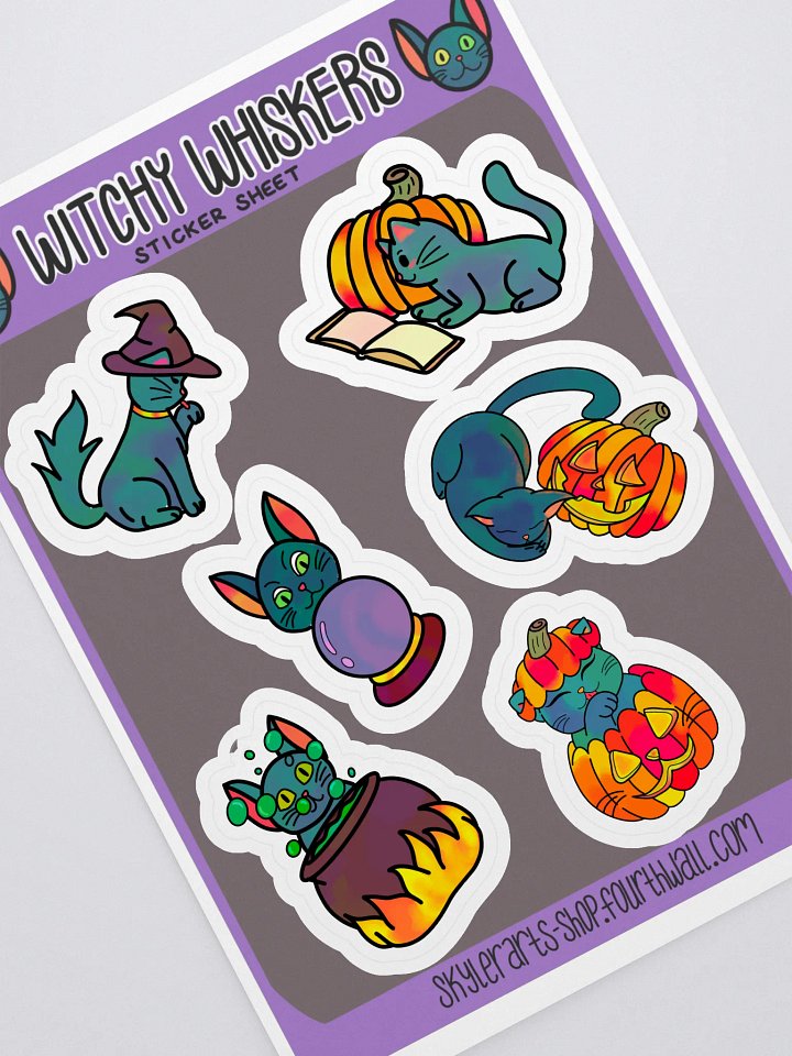 Witchy Whiskers Sticker Sheet product image (1)