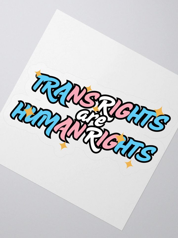 TRANS RIGHTS ARE HUMAN RIGHTS Sticker product image (4)