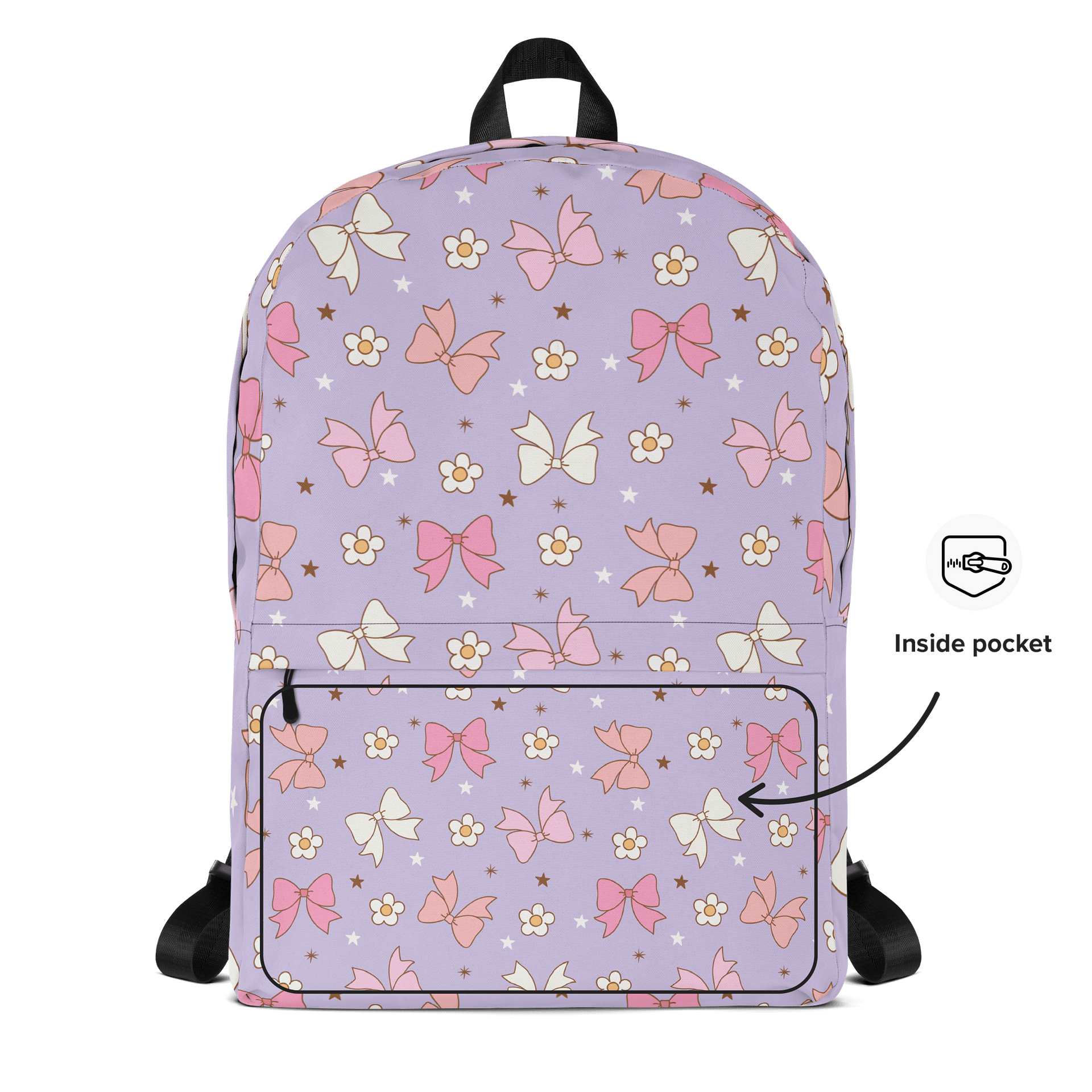 Pastel Bows and Flowers All-Over Print Backpack product image (5)