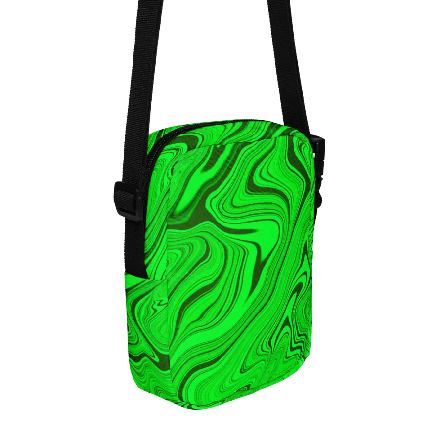 Utility Crossbody Bag - Green Liquid Swirls product image (4)