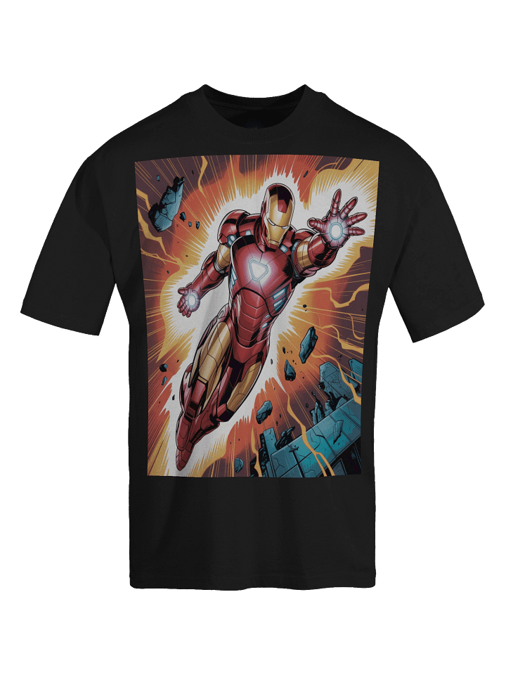 Iron Man Repulsor Eclipse Oversized Faded T-Shirt product image (1)
