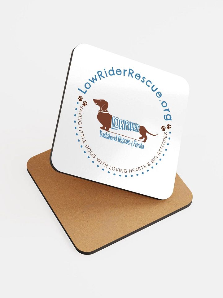Low Rider Dachshund Rescue LOGO Coasters product image (1)