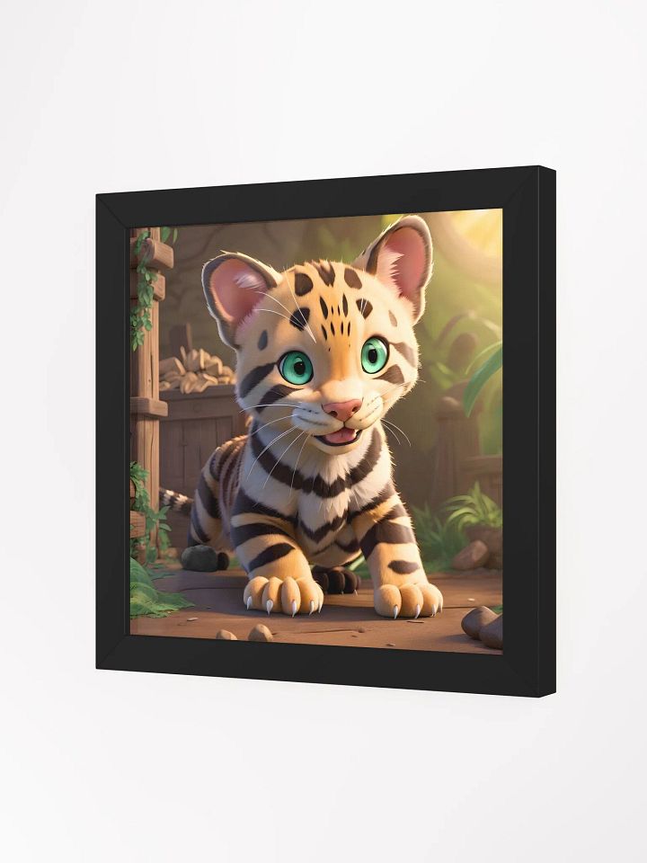 Endangered Species - Mexico - Ocelot Eco-Friendly Ayous Wood Framed Poster product image (2)