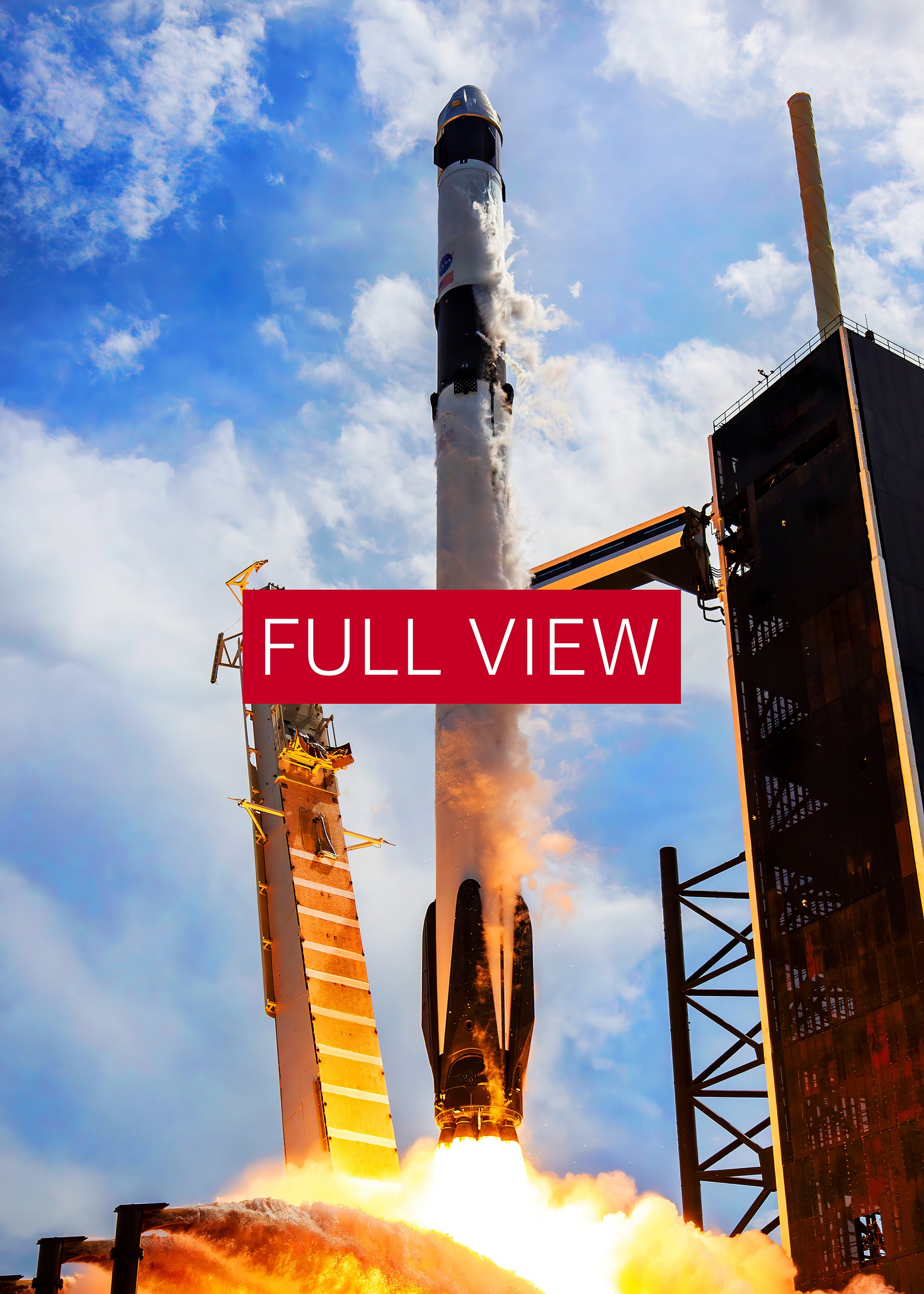 SpaceX Crew Dragon liftoff (May 30, 2020) — space poster, space art, photo poster product image (4)