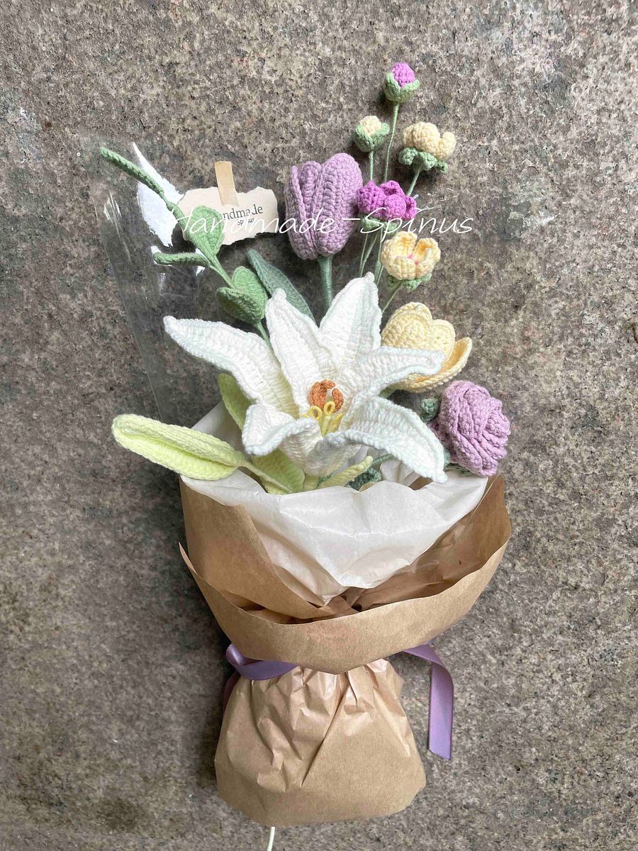 Spring Flower Dance Crochet Knit Bouquet product image (8)