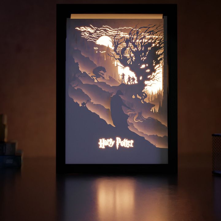 Harry Potter Lightbox template 2 in 1 - PDF PNG SVG DXF + Video Tutorial (3) product image (2)