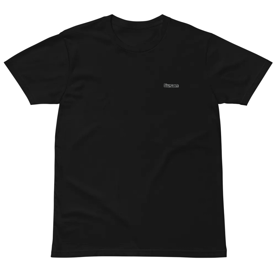 Susan - Embroidered - Unisex Premium T-Shirt - Black HApex Gear Black Logo product image (9)