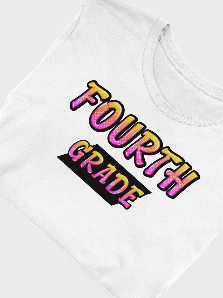 FOURTH GRADE Teacher Shirt - Pink + Yellow Bold Letters product image (1)
