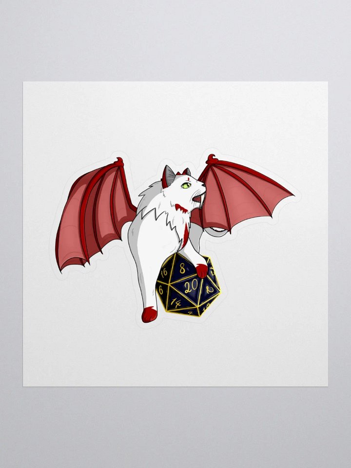Crimson D20 Kiss Cut Stickers product image (1)