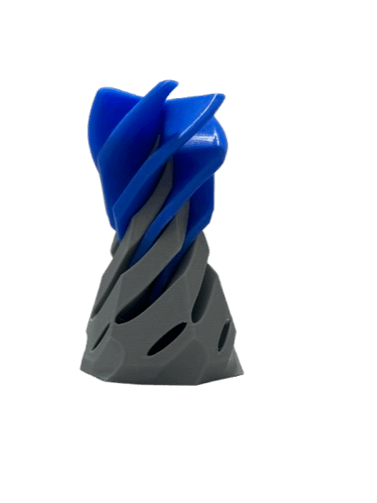 Spiral Fidget Cone | Silver and Blue product image (2)