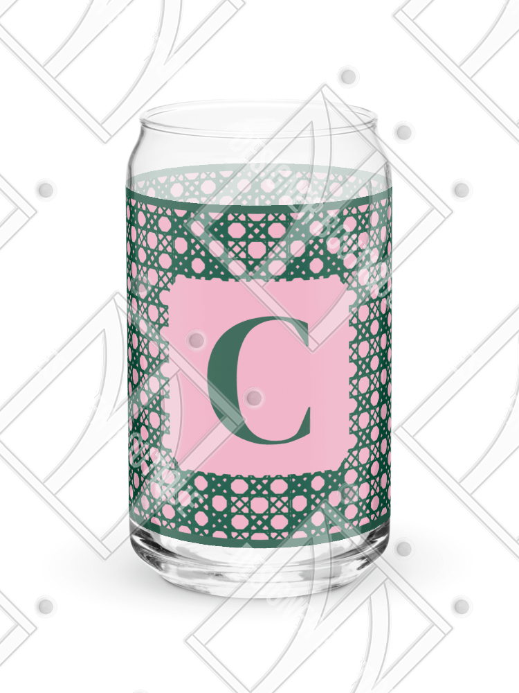 Verdant Garden Monogram C Can-Shaped Glass product image (1)