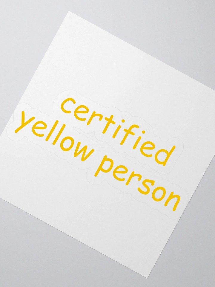 Certified Yellow Person Sticker product image (4)