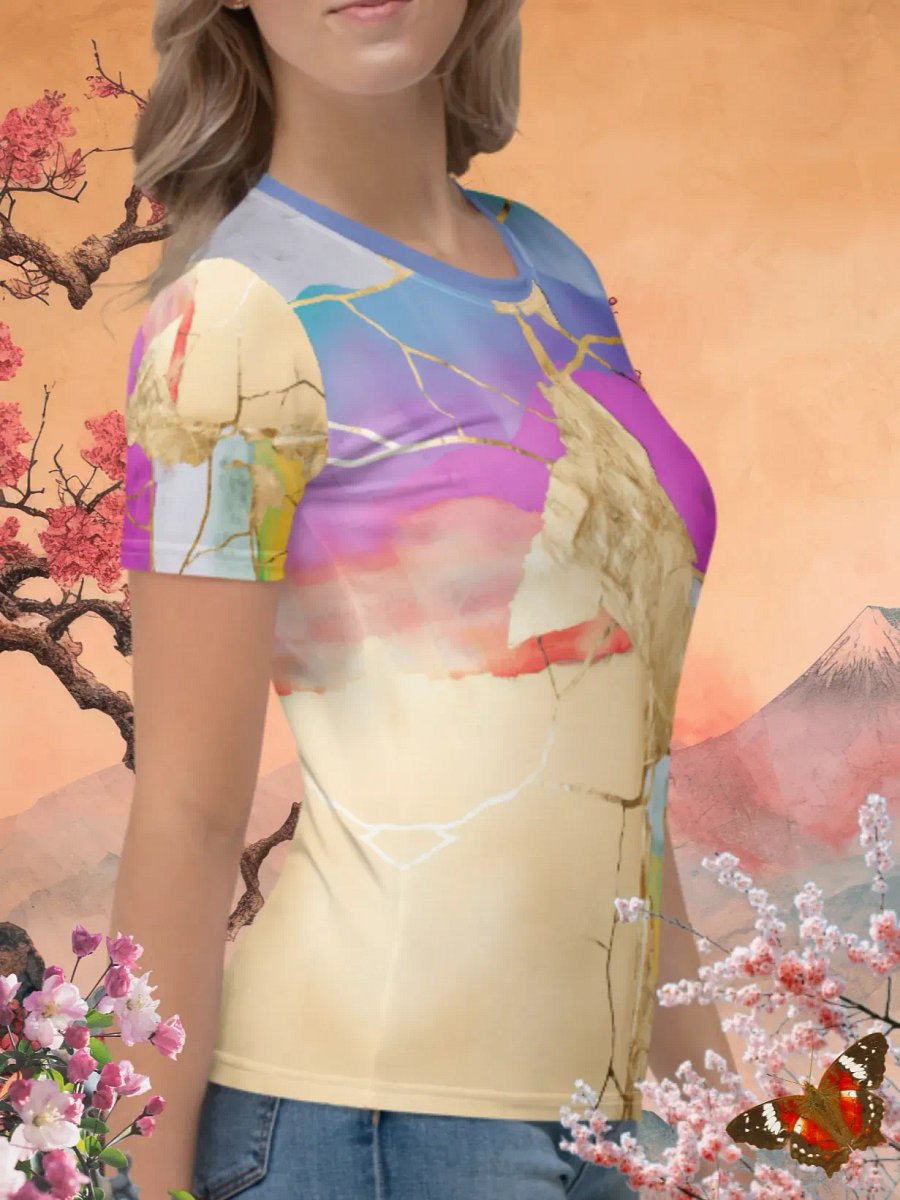 Colorful Kintsugi Print T-Shirt product image (3)