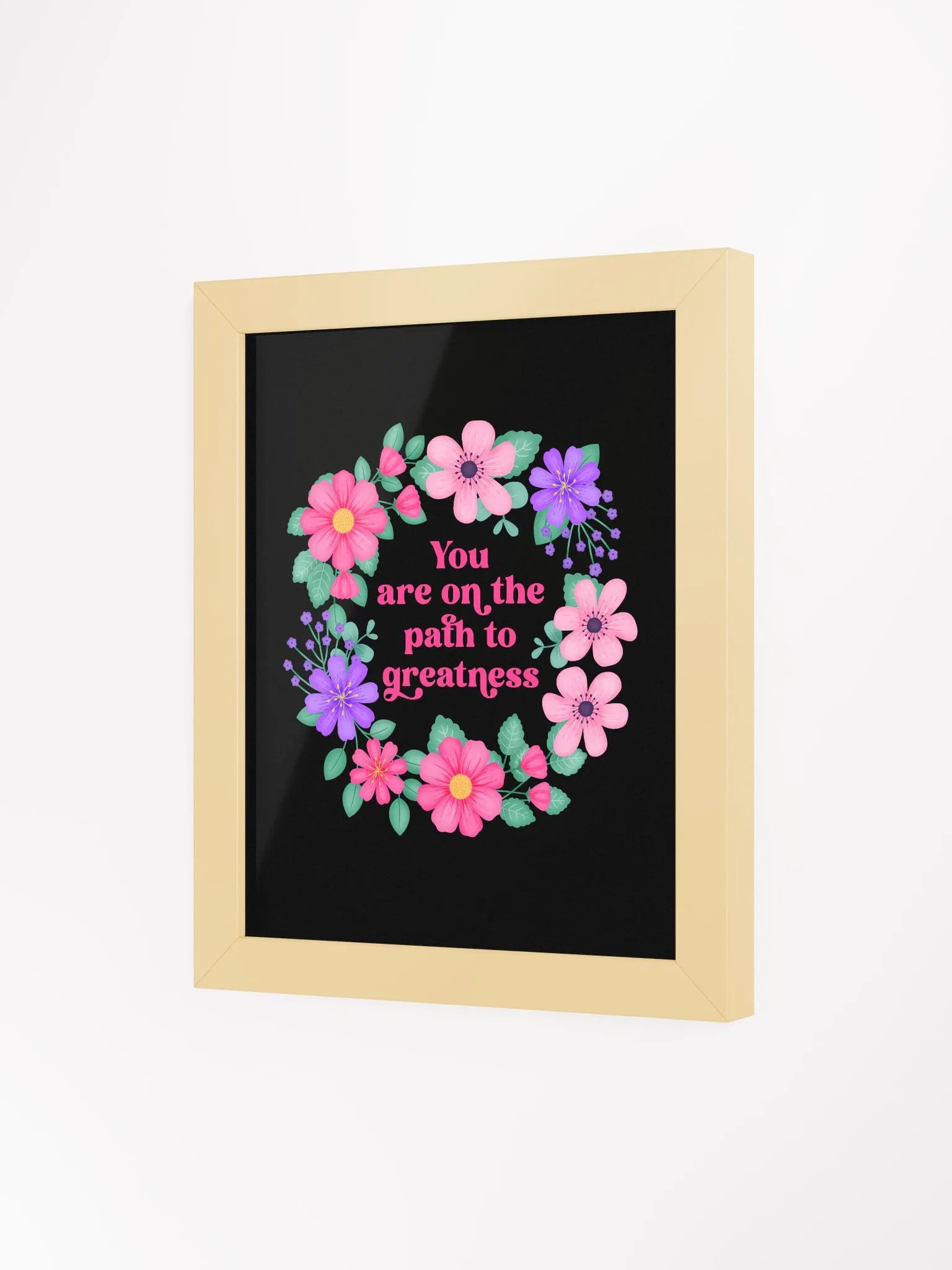 You are on the path to greatness - Motivational Wall Art Black product image (3)