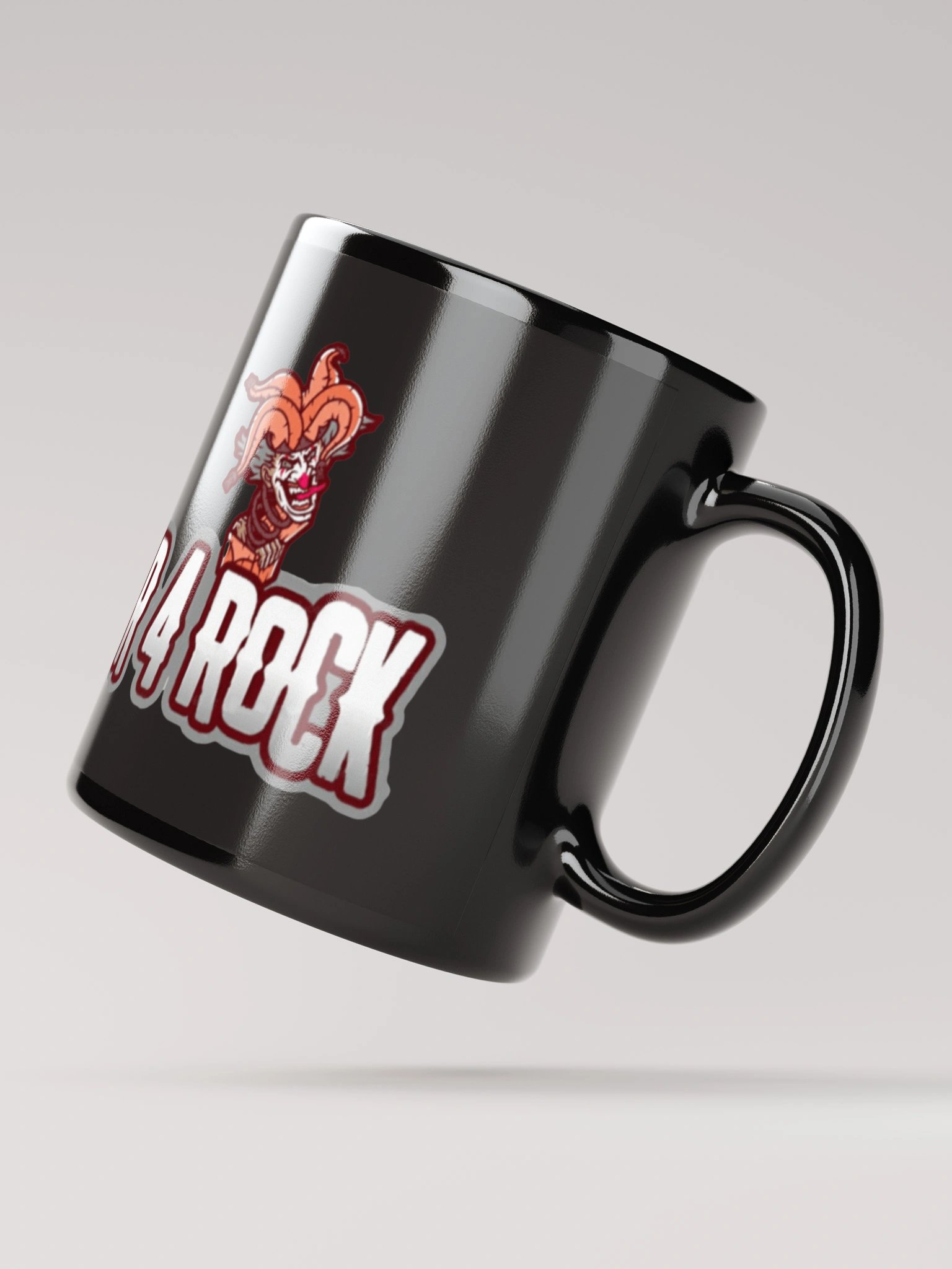 R 4 ROCK Black Ceramic Mug – Fuel Your Game with Attitude product image (4)