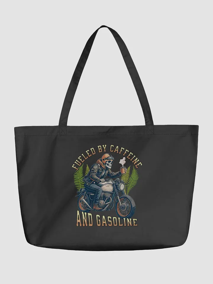 Fueled By Caffeine And Gasoline Skeleton Rider Eco Tote product image (2)
