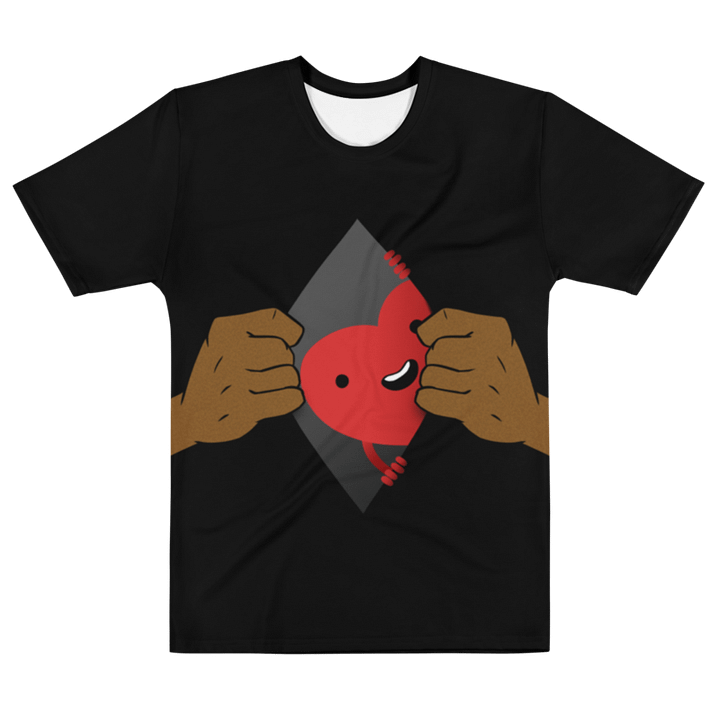 Open Heart (black shirt / dark brown skin tone) product image (1)