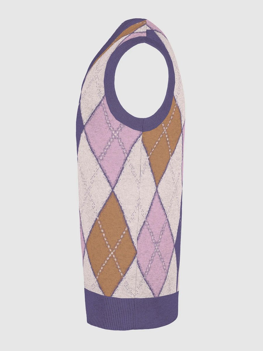 Argyle Dream Knitted V-Neck Vest product image (28)