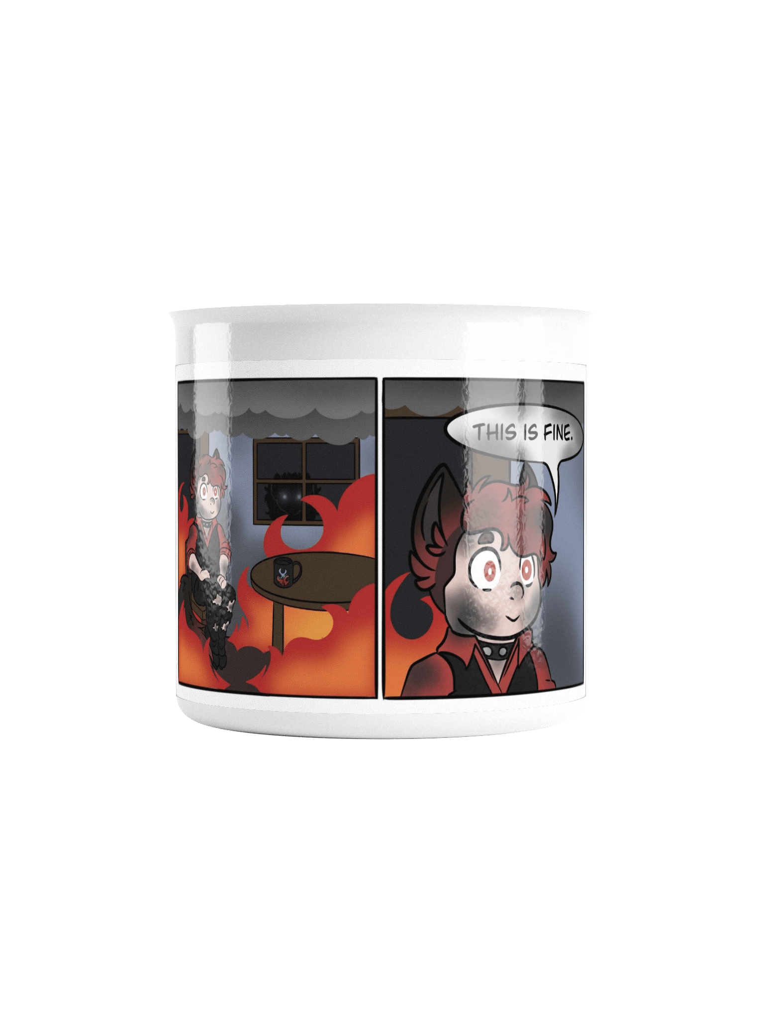 Enamel Mug - This Is Fine Meme product image (2)