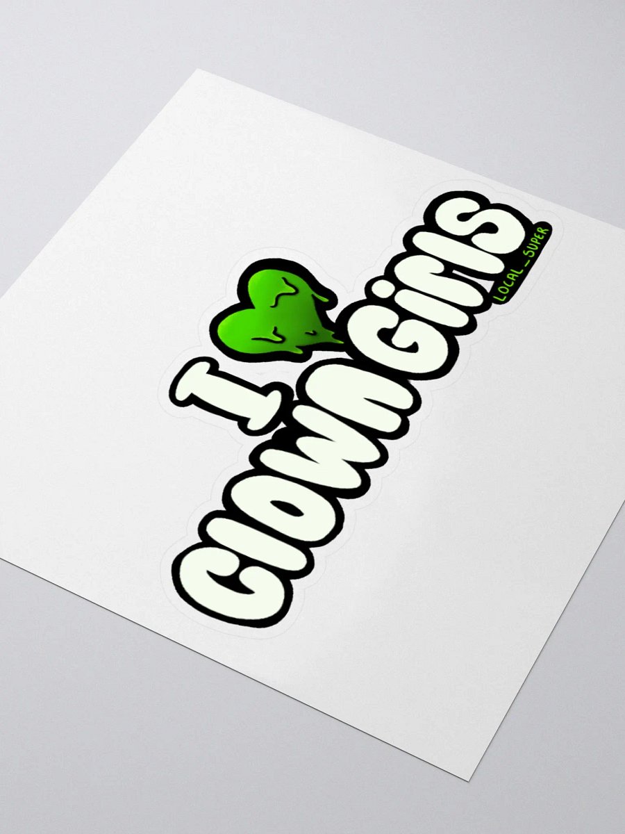 I Heart Clown Girls Sticker product image (7)