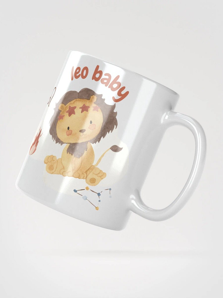 Leo Baby July 23 – August 22 WHITE GLOSSY MUG Baby Gift, New Mom Gift, Fun Astrology Gift product image (3)