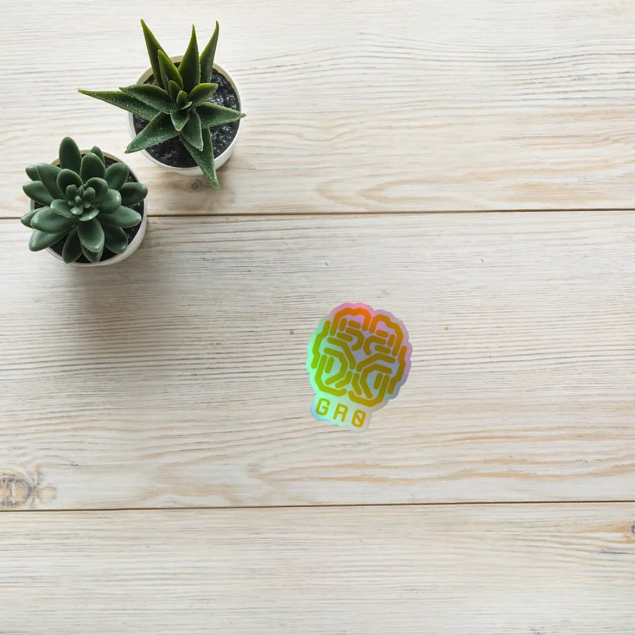Hologrophic Center Brain Section Logo Sticker product image (8)