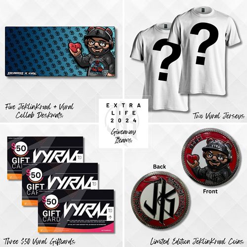 Alright, the 24 hour stream is coming up!! November 2nd, starting at 2am EST. Check out all of the giveaway items!!!

#extral...