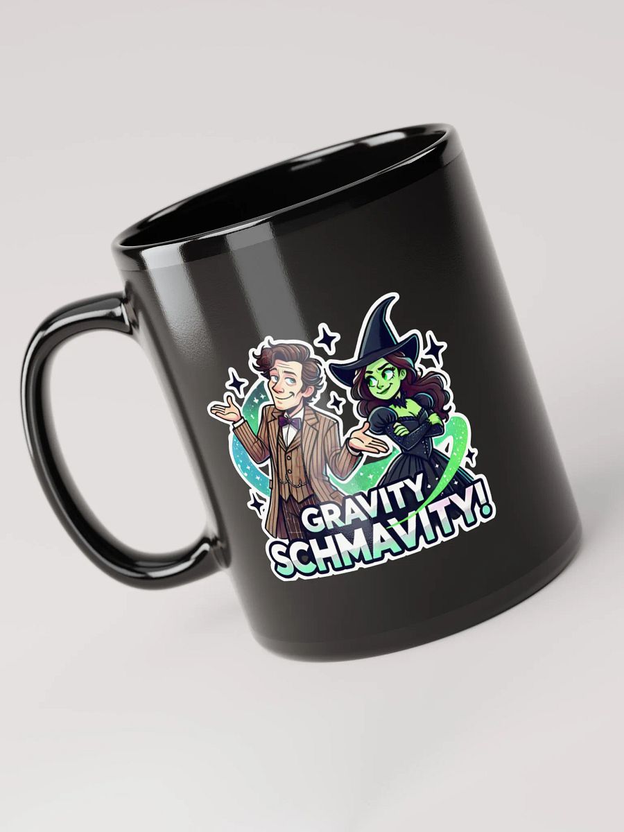 Defying Gravity Schmavity Mug – Black Glossy Doctor Who x Wicked Coffee Cup product image (3)