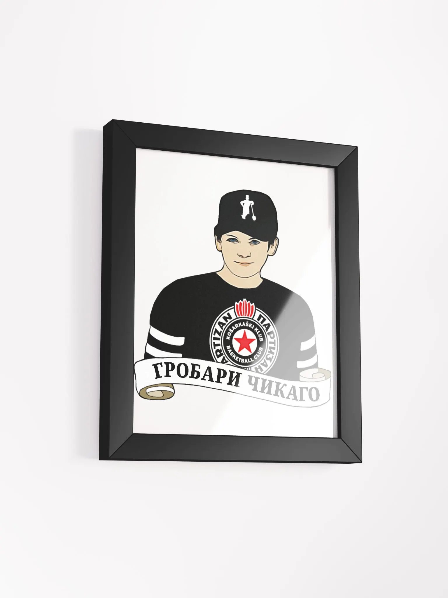 Grobari Čikago KK Partizan Framed High-Quality Matte Poster product image (2)