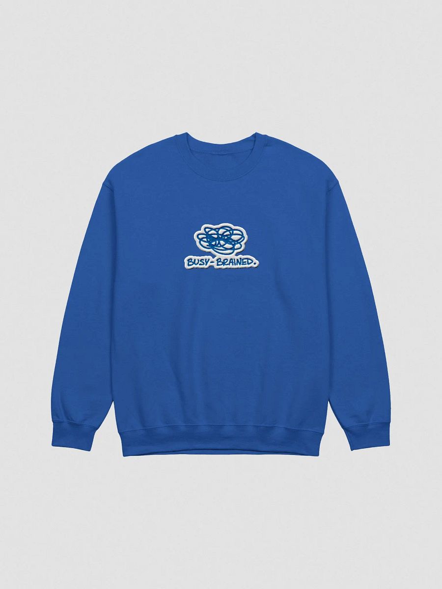 BUSY-BRAINED. (lg. royal bubble design) embroidered crewneck product image (16)