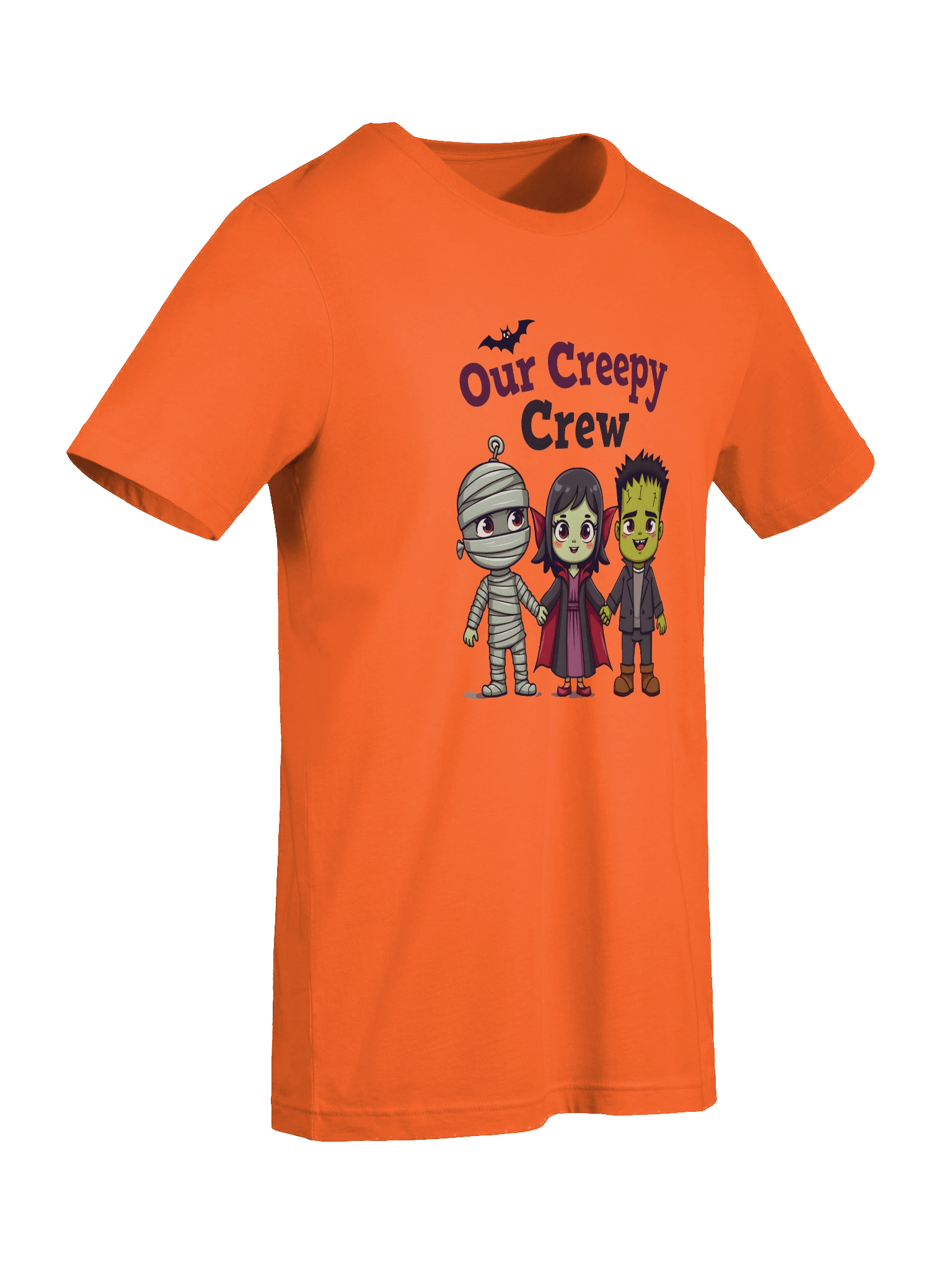 Creepy Crew Halloween T-Shirt | Cute Monster Characters Tee | Spooky Mummy Vampire Frankenstein Shirt product image (6)