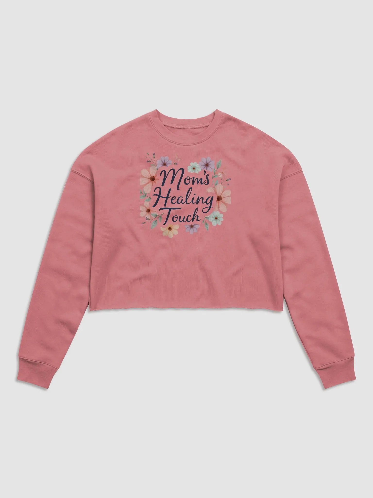Mom's Healing Touch Floral Crop Sweatshirt product image (2)