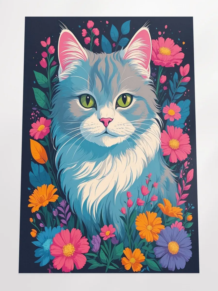 Flower Cat v1 - Poster - Large 24x36 Inches product image (4)