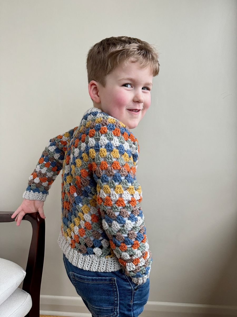 Child Granny Stitch Sweater Pattern | Sizes Newborn to 10 Years | Pdf Instant Download product image (10)