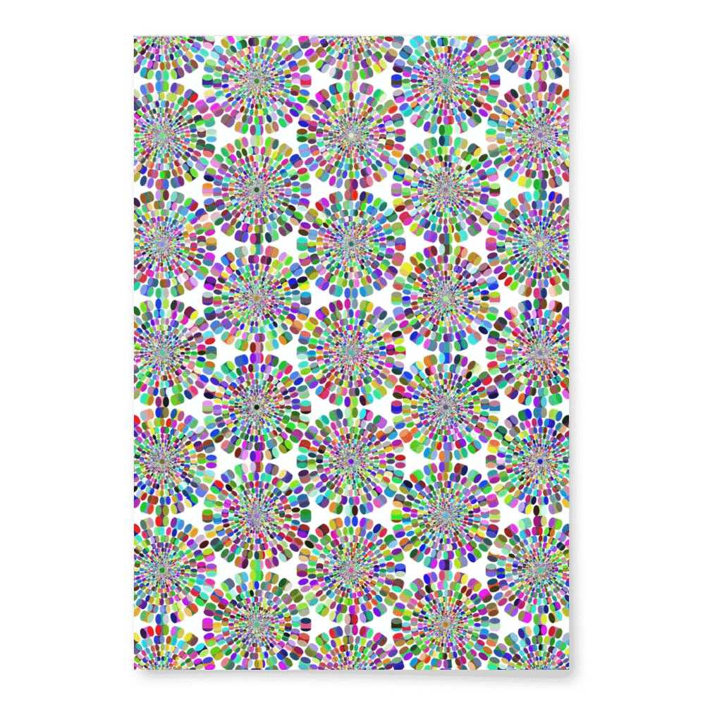 Winter's Kaleidoscope: Rainbow Snowflake Wrapping Paper product image (2)